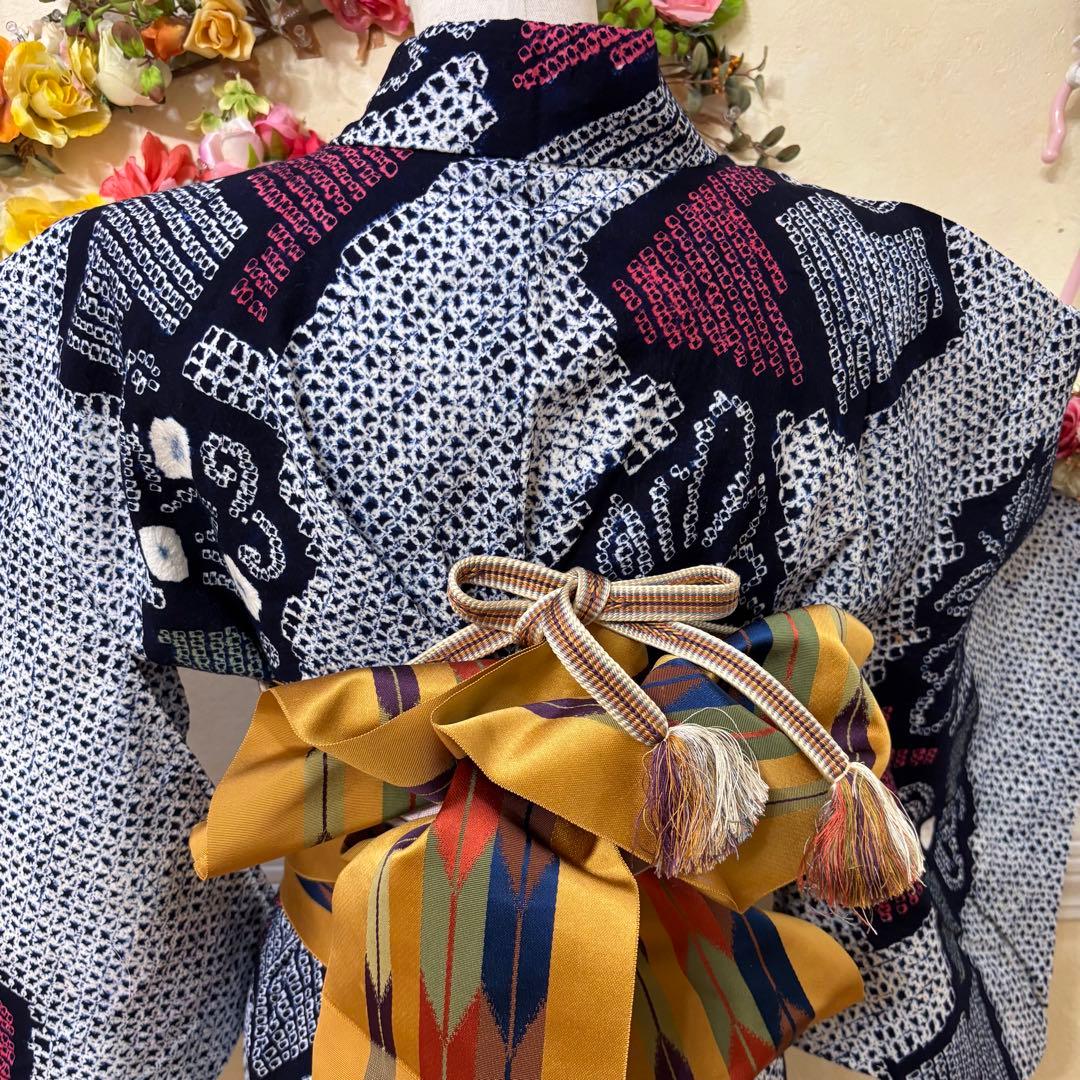 有松鳴海絞り伝統工芸❤️半幅帯レース‼️ハンドメイドお花5点セット‼️