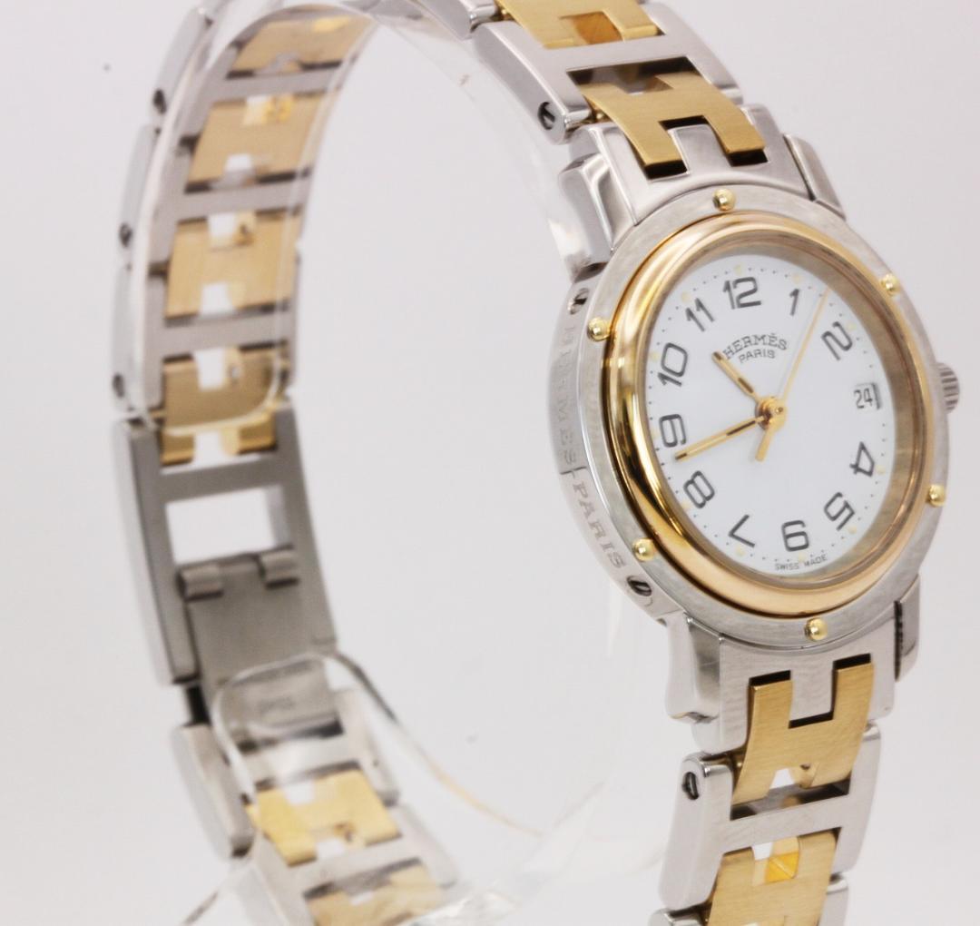 HERMES　CL3.240　エルメス　クリッパー　ケース・保証書付　White