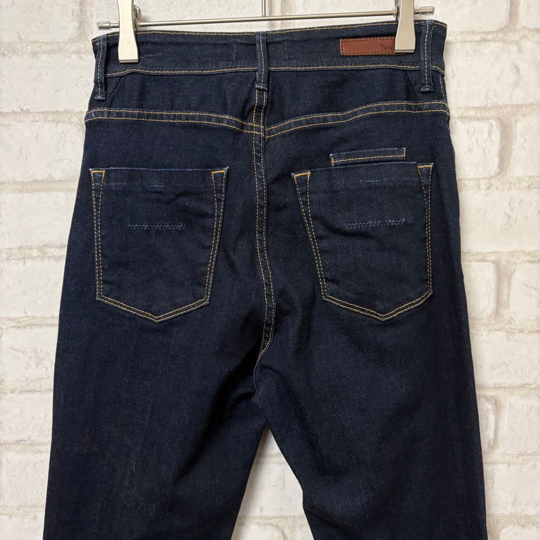 YANUK デニム　近年モデル　ジーンズ　ブーツカット　牛革　日本製　刺繍　25