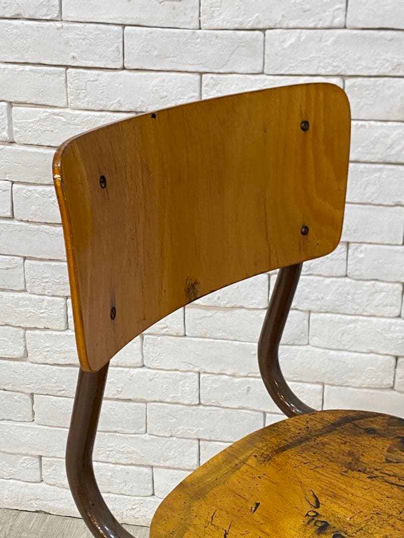 【東京都内23区配送無料】ドイツビンテージ　ハイスツール　プライウッド　チェア