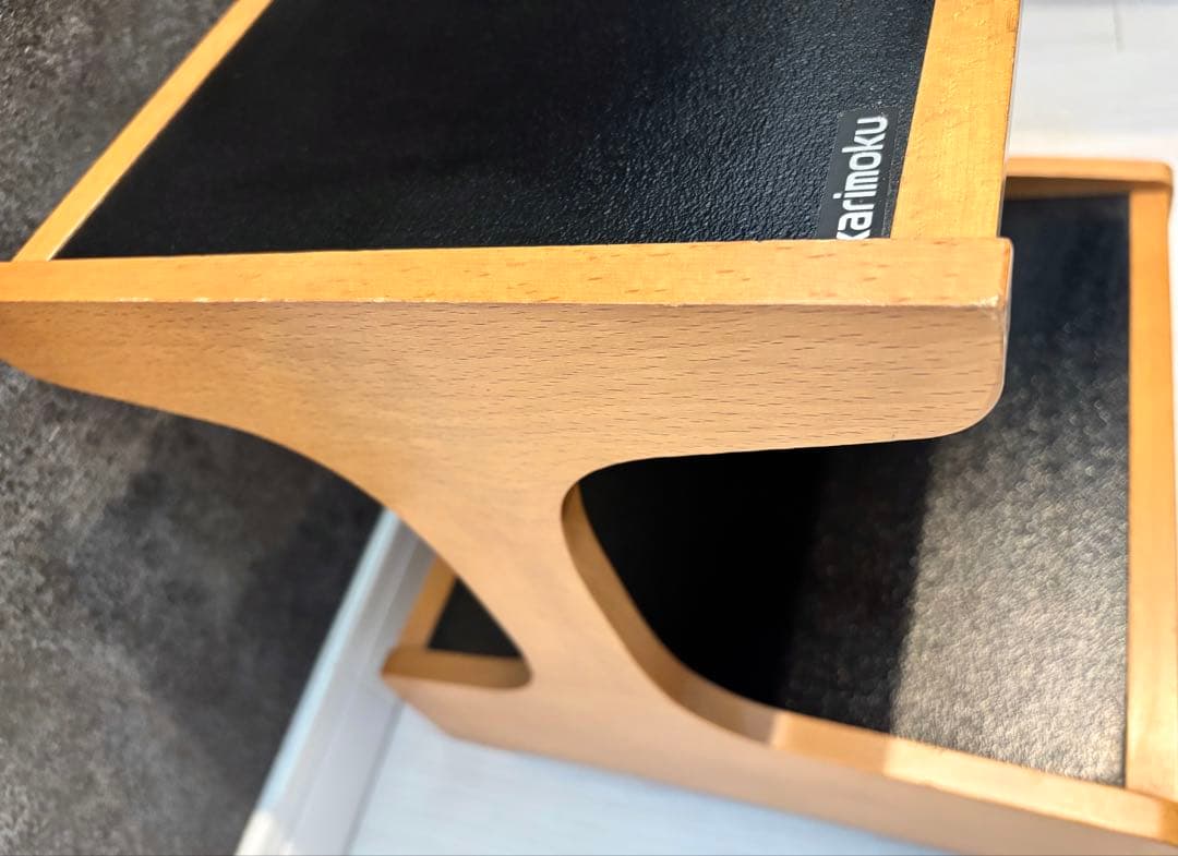 カリモク コロニアル 卓上電話台 小物置き 昭和レトロ