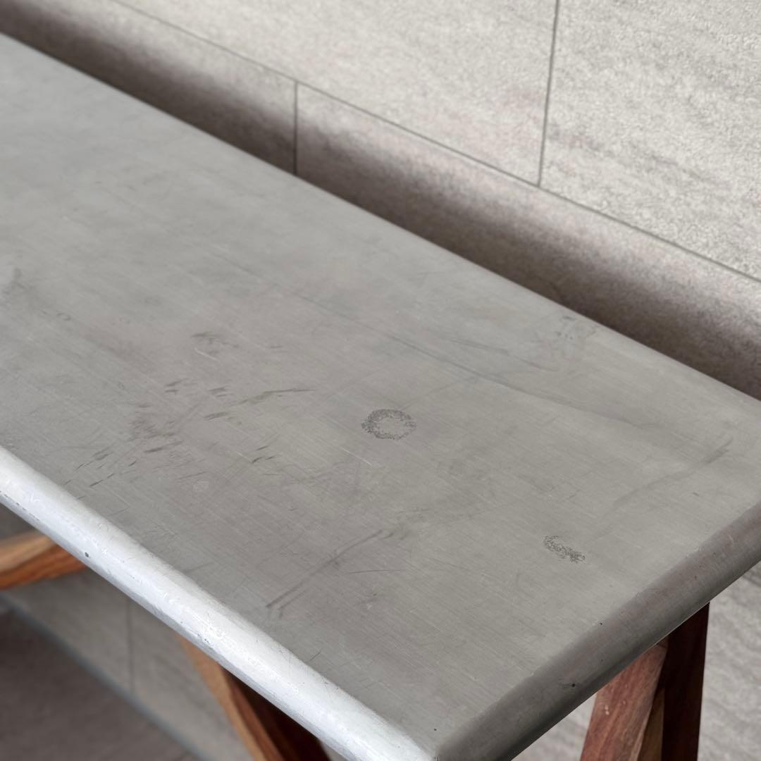 WTWマーベリックス◆コンソールテーブル机デスク◆アルミ木製天然ウッド