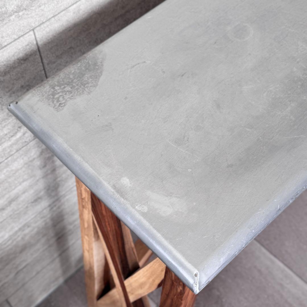 WTWマーベリックス◆コンソールテーブル机デスク◆アルミ木製天然ウッド