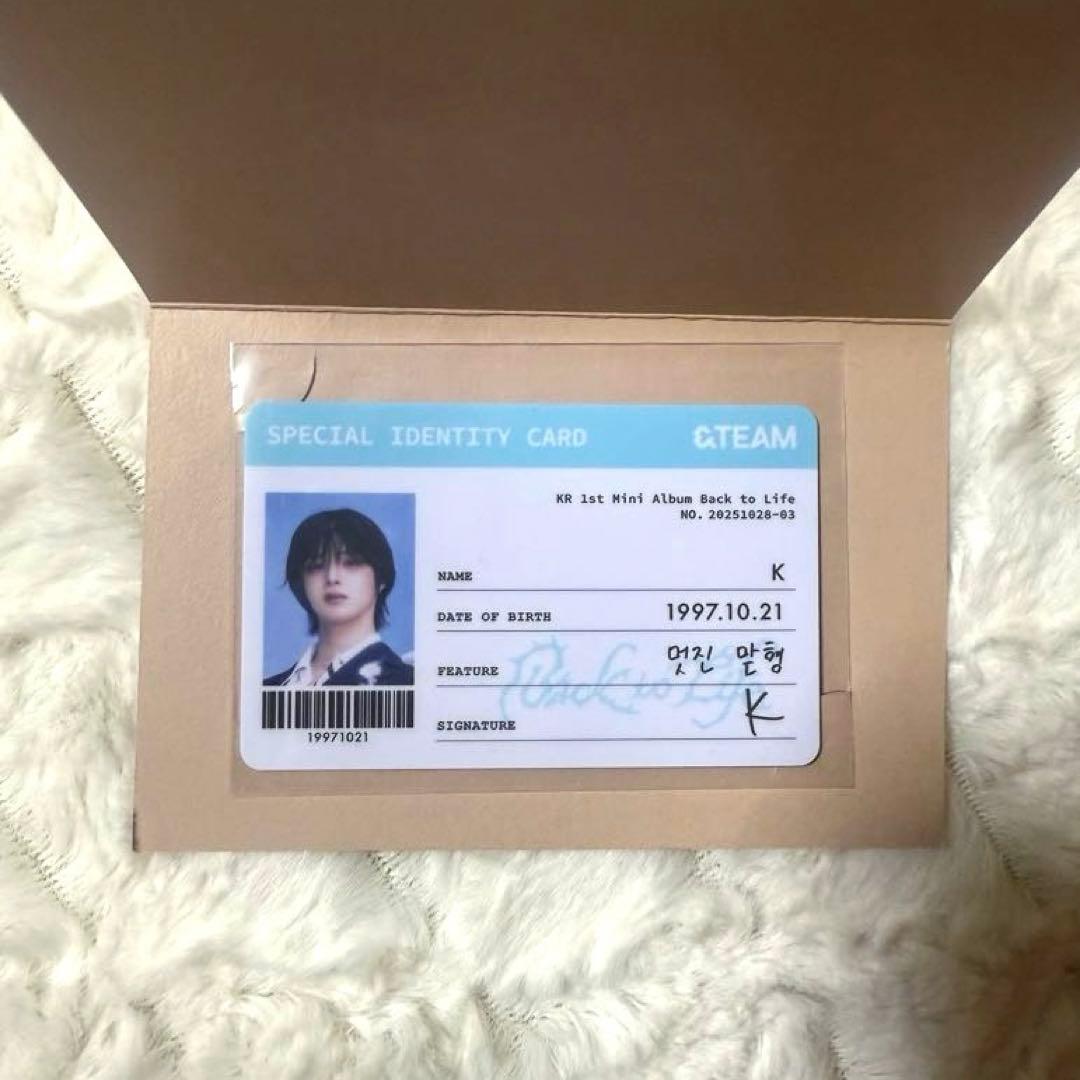 &TEAM K 韓国 popup special identity card
