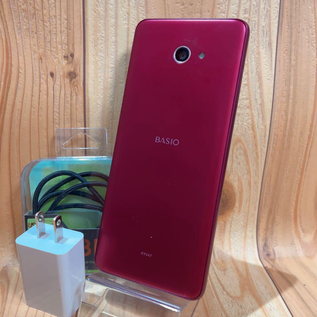 SIMフリー 本体 BASIO 4 KYV47 32 GB 179G4 レッド