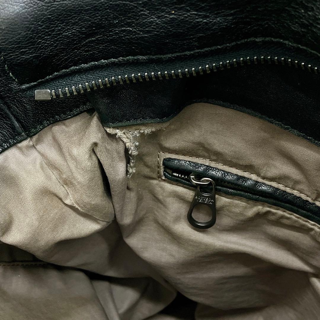 【BOTTEGA VENETA】2wayバッグ　イントレチャート　レザー　黒色