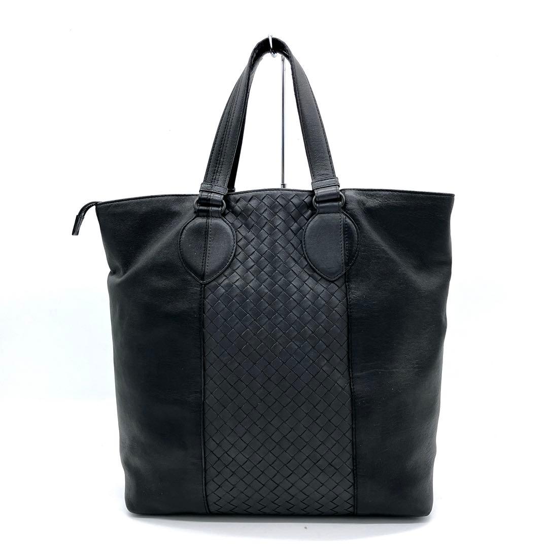 【BOTTEGA VENETA】2wayバッグ　イントレチャート　レザー　黒色