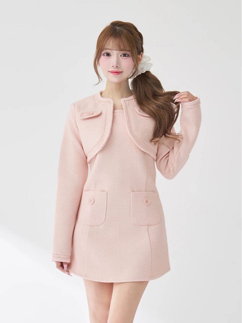 Darich ツイードアンサンブルノースリミニワンピ