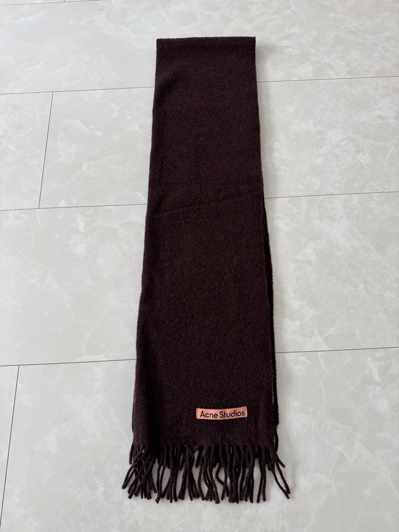 Acne Studios ダークブラウン マフラー 200 x 45 cm