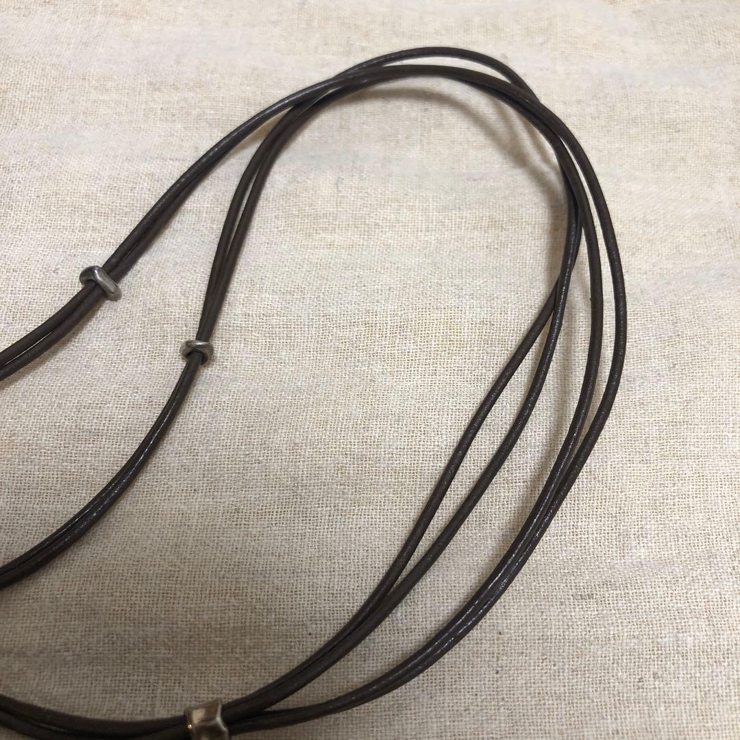 STRONG VOID LEATHER NECKLACE OURS 箱あり