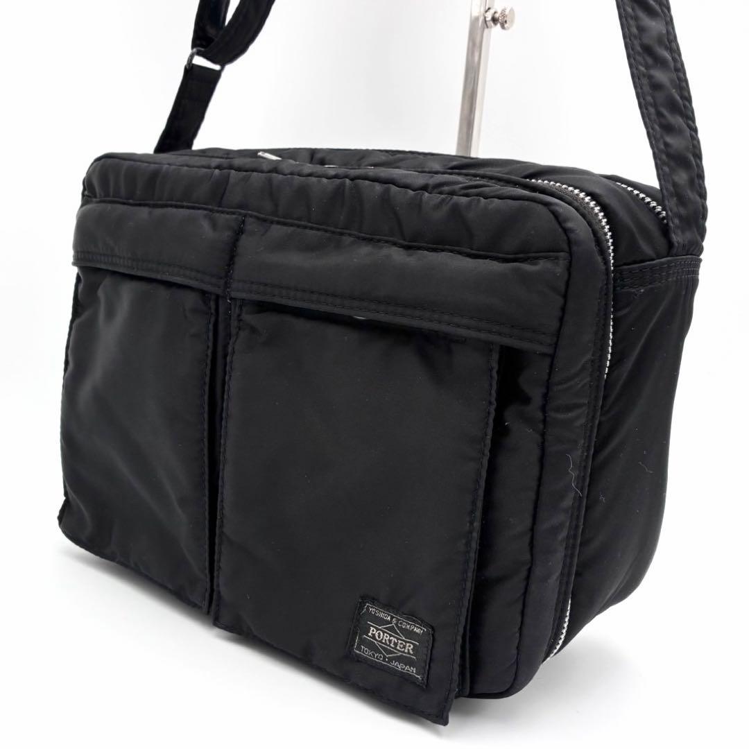 ポーター タンカー ショルダーバッグ L 2層 ブラック ナイロン 男女兼用