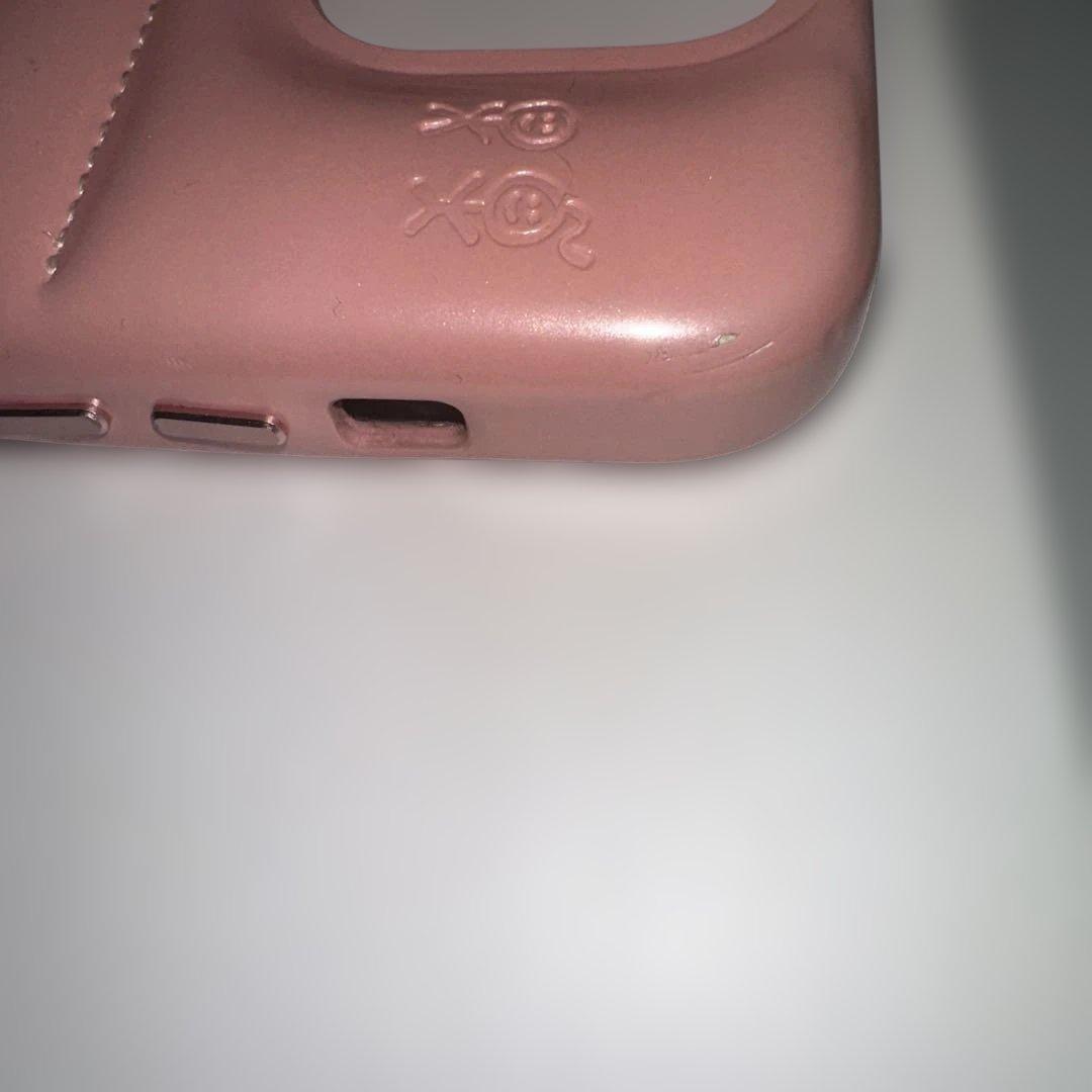 iPhone用ストライプデザインケース ピンク