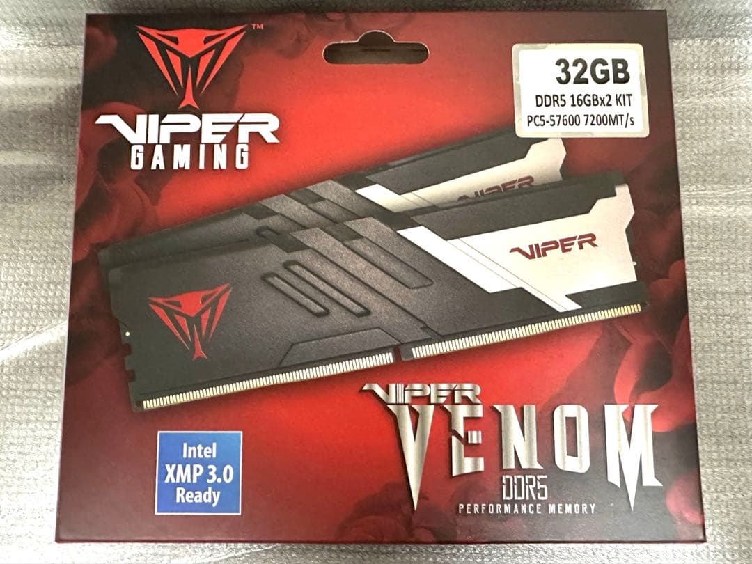 メモリー Viper DDR5 32GB (2X16GB) 7200MHz