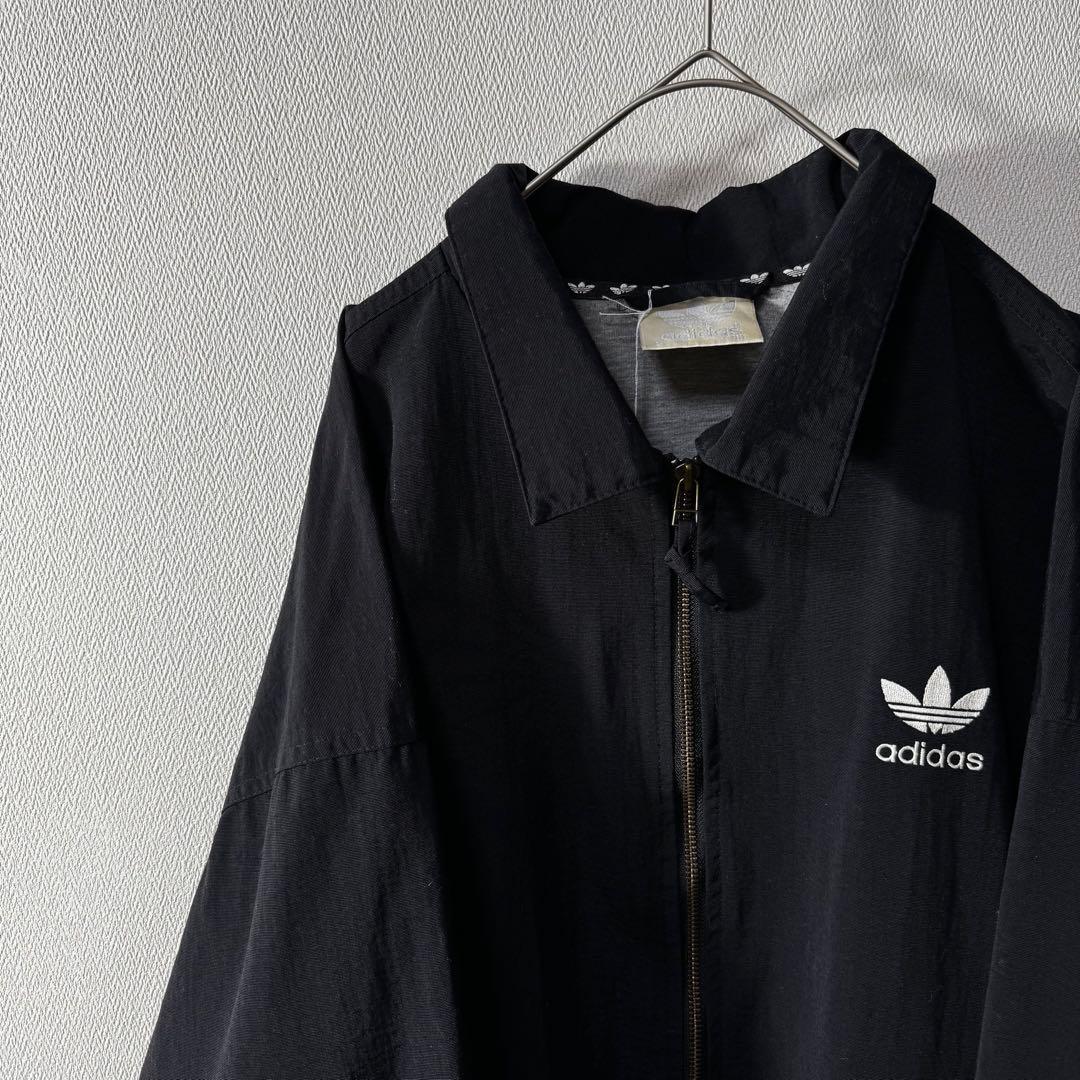 フ*カ様 希少 90s old adidas ワンポイント 刺繍 ナイロンジャケ