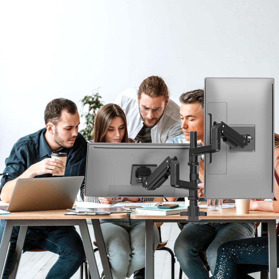 モニターアーム デュアル 上下2画面 17～4 9インチ対応 耐荷重2～20kg