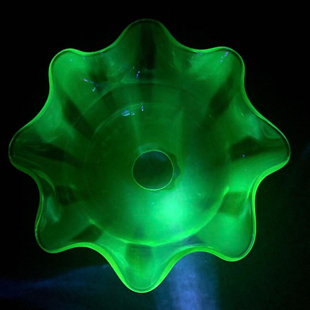 （専用）ブルーウラン　ランプスタンド　アンティークガラス　イギリス