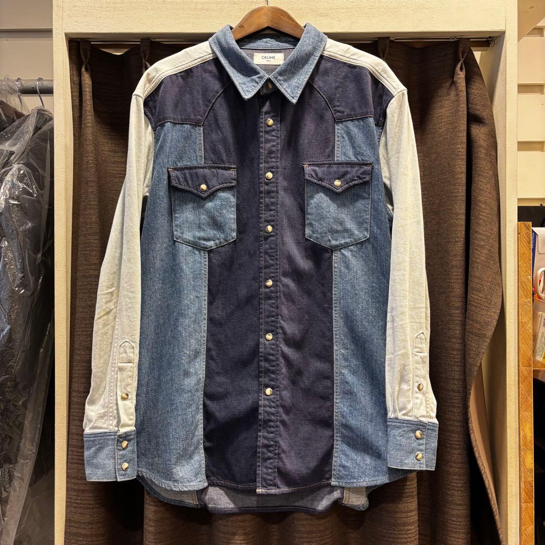 CELINE ウエスタンデニムシャツ　切替