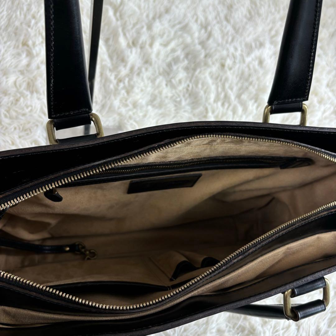 Ganzo ガンゾ BLIDRE ブライドルレザー　トートバック 黒