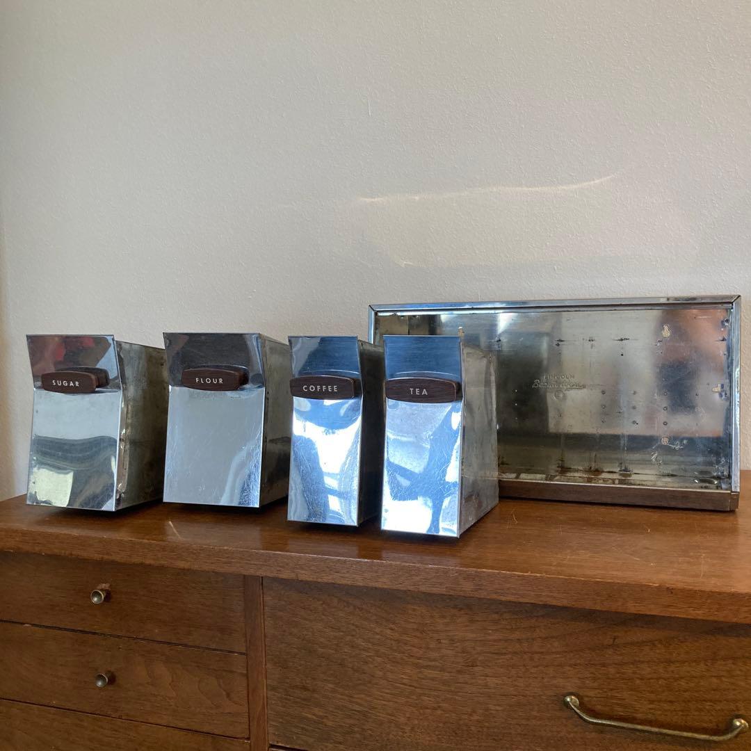 J*l様 アメリカビンテージ　金属製キャニスター・ペーパーホルダーセット