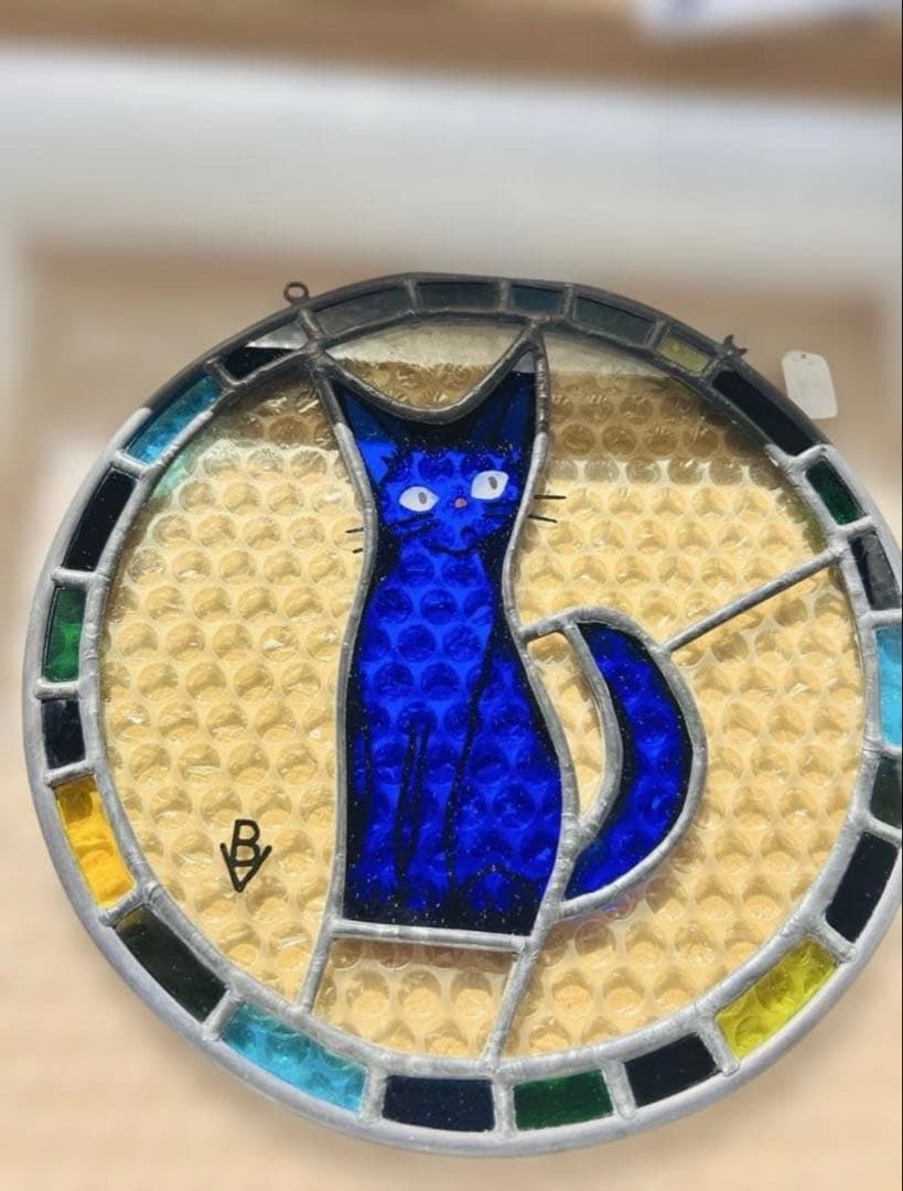 ジブリ美術館限定 ステンドグラス 窓飾り 魔女の宅急便 ジジ