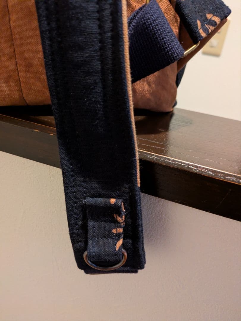 酒屋さんの前掛けリメイク（柿渋染） リュック、トートバッグツーウェイ