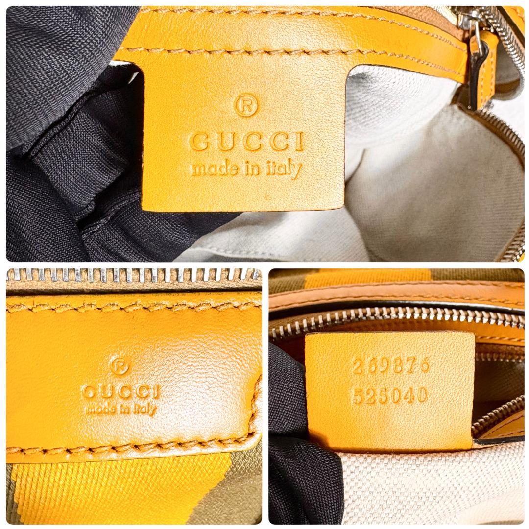 GUCCI グッチ　GGキャンバス　ボストンバッグ　２way　シェリーライン