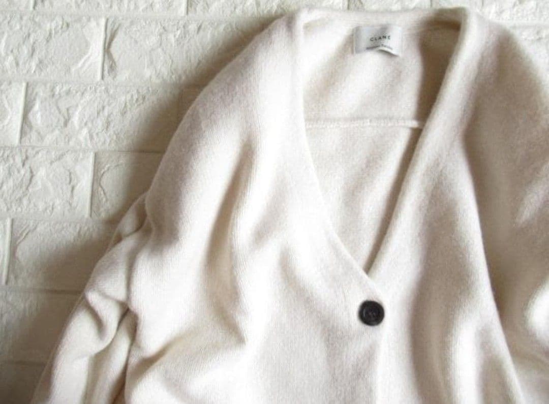 CLANE クラネ × Minami tanakaコラボ 上質エアニットカーデ白