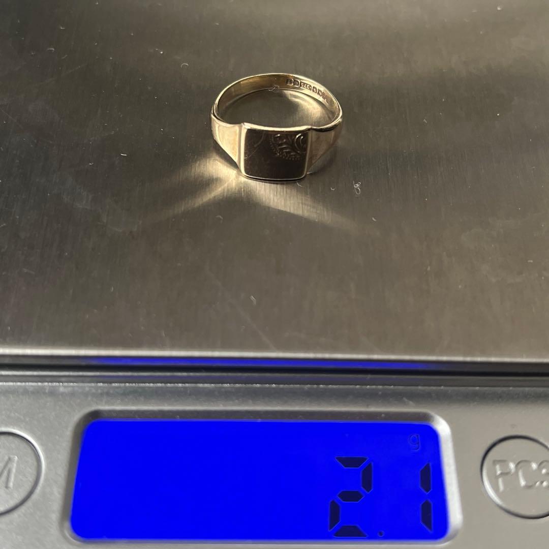 英国　イギリス　ヴィンテージ　9k 9金　シグネットリング