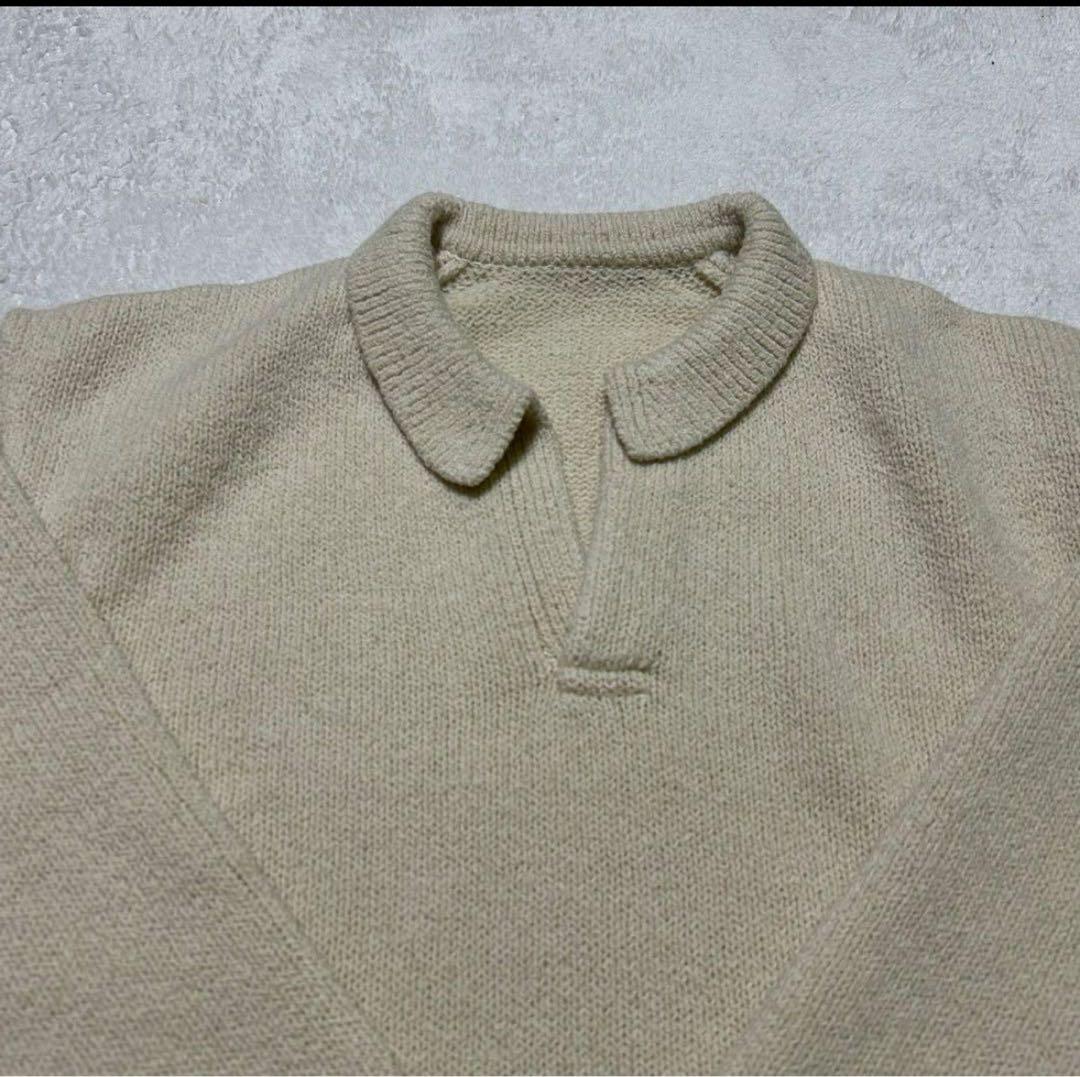 【新品未使用】crepuscule☆スキッパーニット☆1☆アイボリー