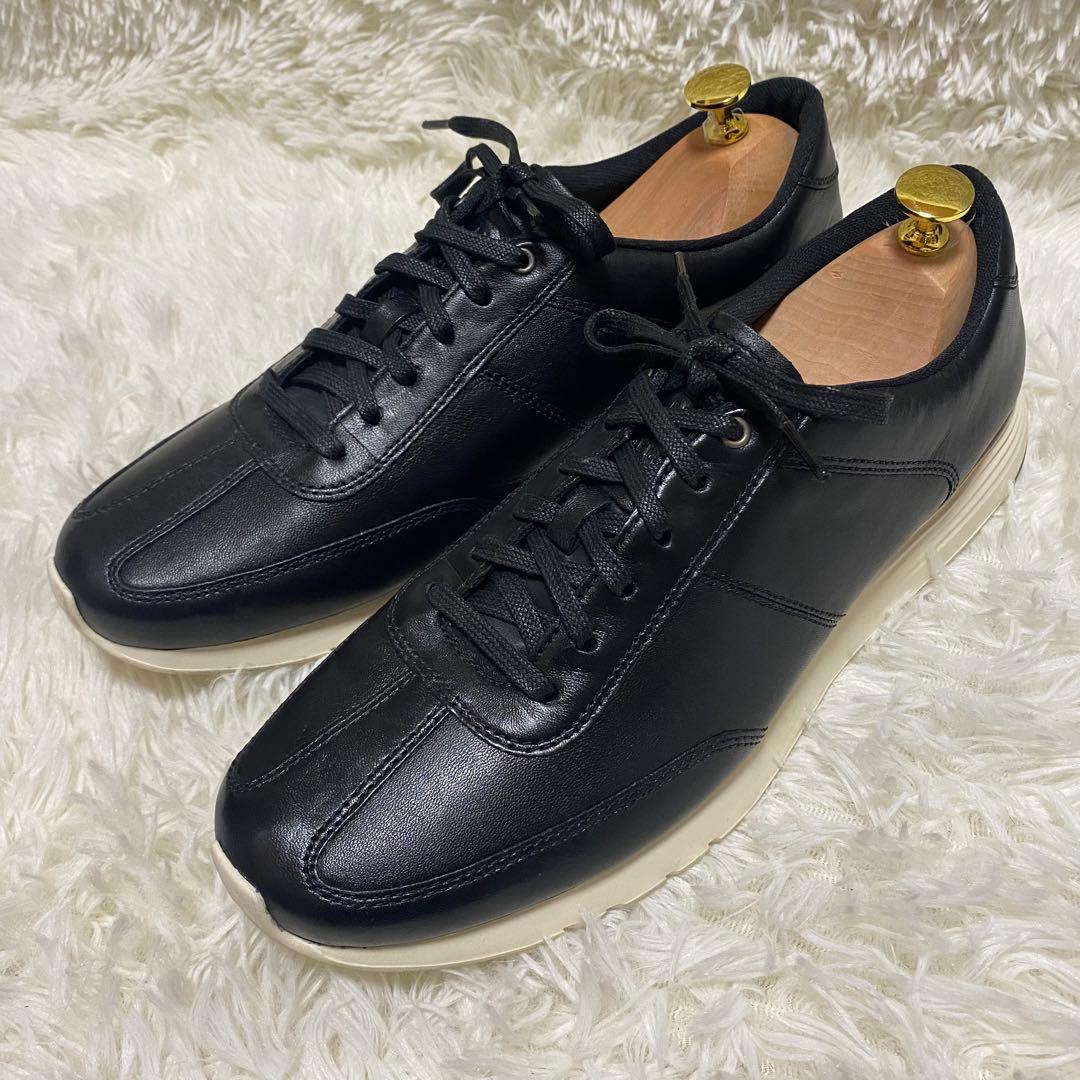 ✨定3.2万✨コールハーングランドクロスコートランナーmensレザースニーカー黒