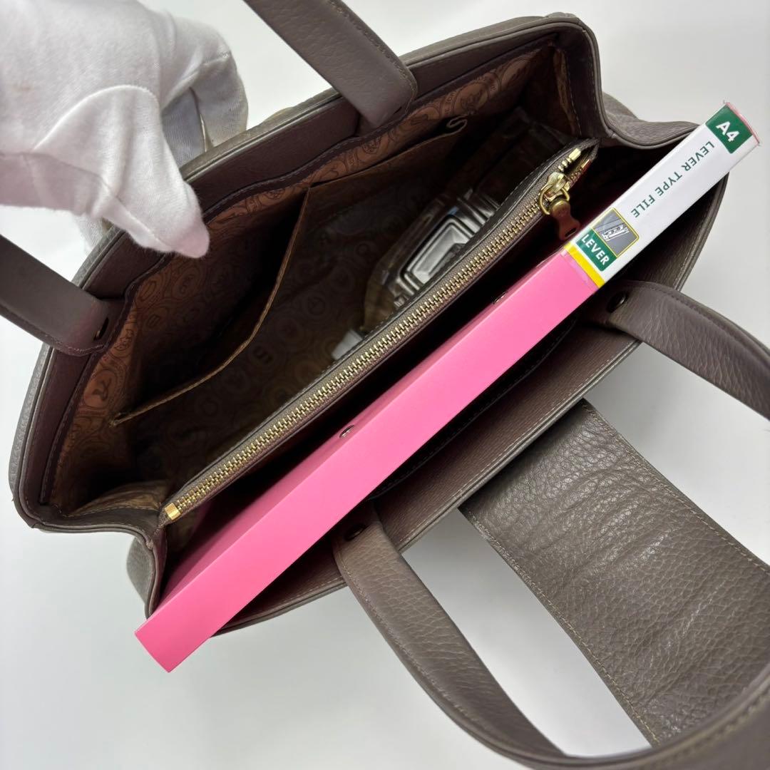 美品トフアンドロードストーン トートバッグ マスタッシュ レザー グレージュ