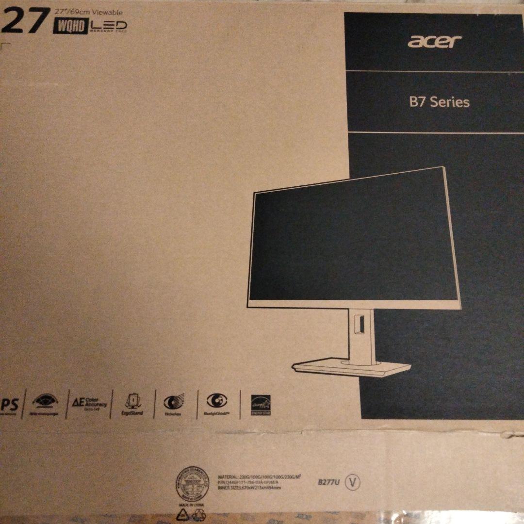 エイサー　acer 27インチ WQHD モニター　ディスプレイ