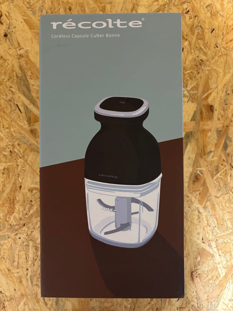 【新品・未使用】レコルト　コードレス カプセルカッターボンヌ　RCP-7(BK)