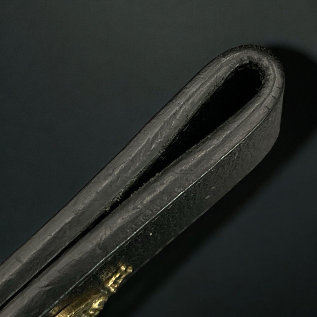 美品　GUCCI グッチ アニマリエ レザー マネークリップ ビー 蜂 ブラック