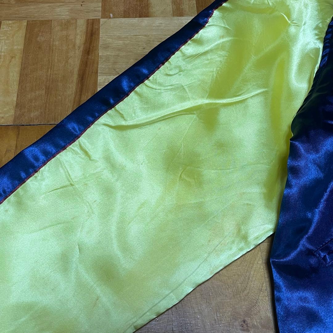 【SALE】90sスカジャン 沖縄マップ シーサー 鷹 虎 龍 刺繍