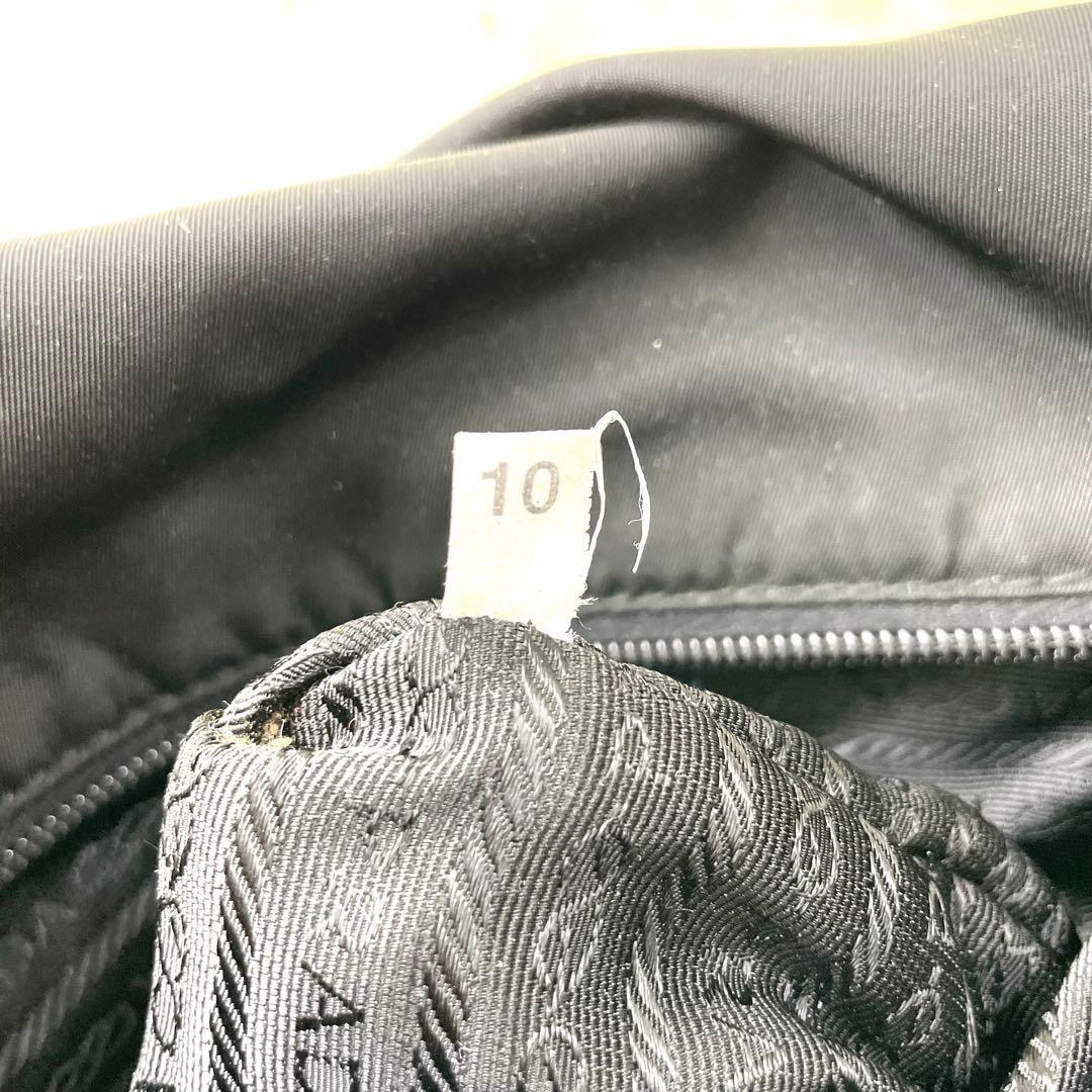 asumi　プラダ ショルダー 三角ロゴ レザー ナイロン A4収納 黒