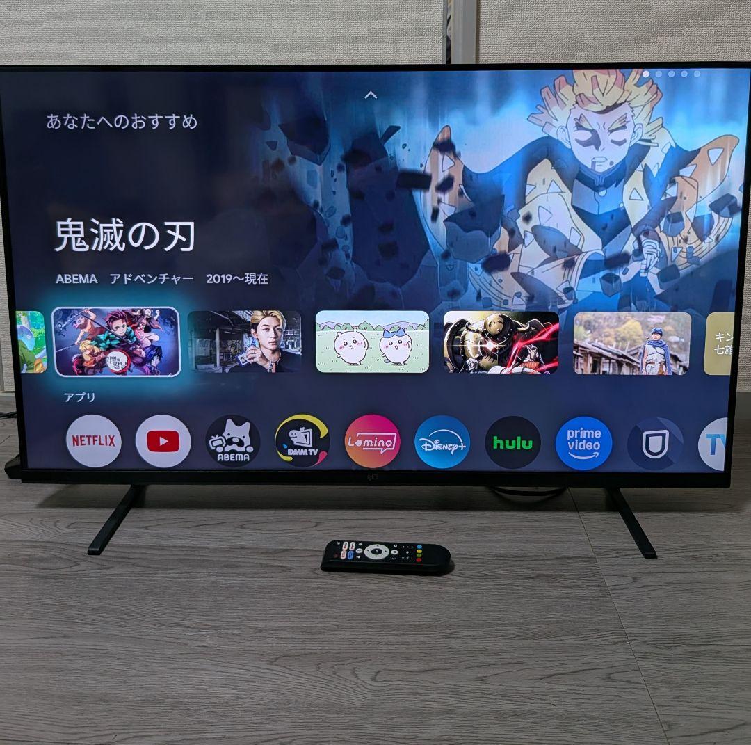 【24年製・美品】 4K 43インチ チューナーレステレビ GoogleTV