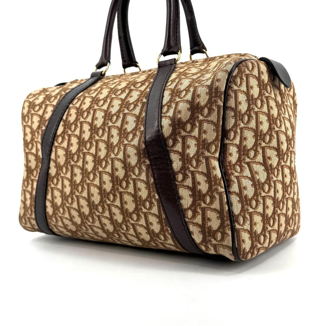 【美品】 Christian Dior トロッター キャンバス ボストンバッグ