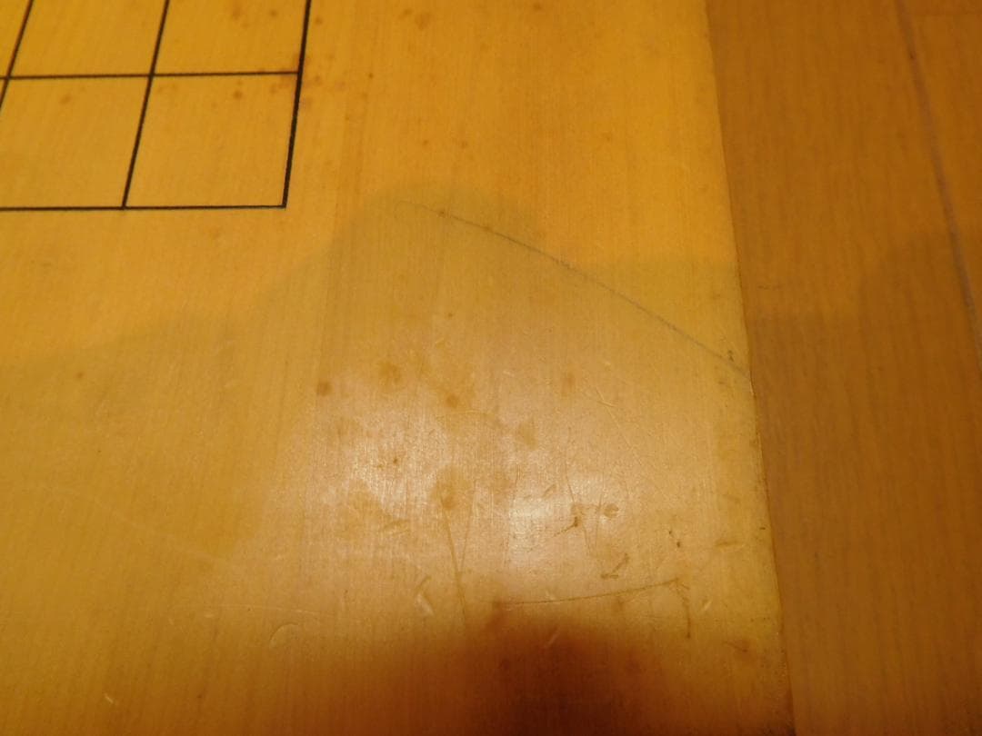 囲碁盤　本榧盤　1寸盤　表13路　裏9路