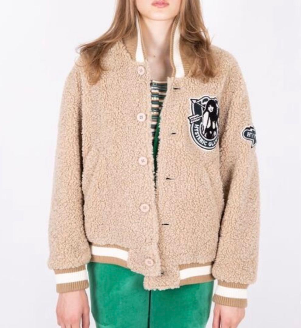 ヒステリックグラマー HYSTERIC COLLEGEワッペン ボアスタジャン