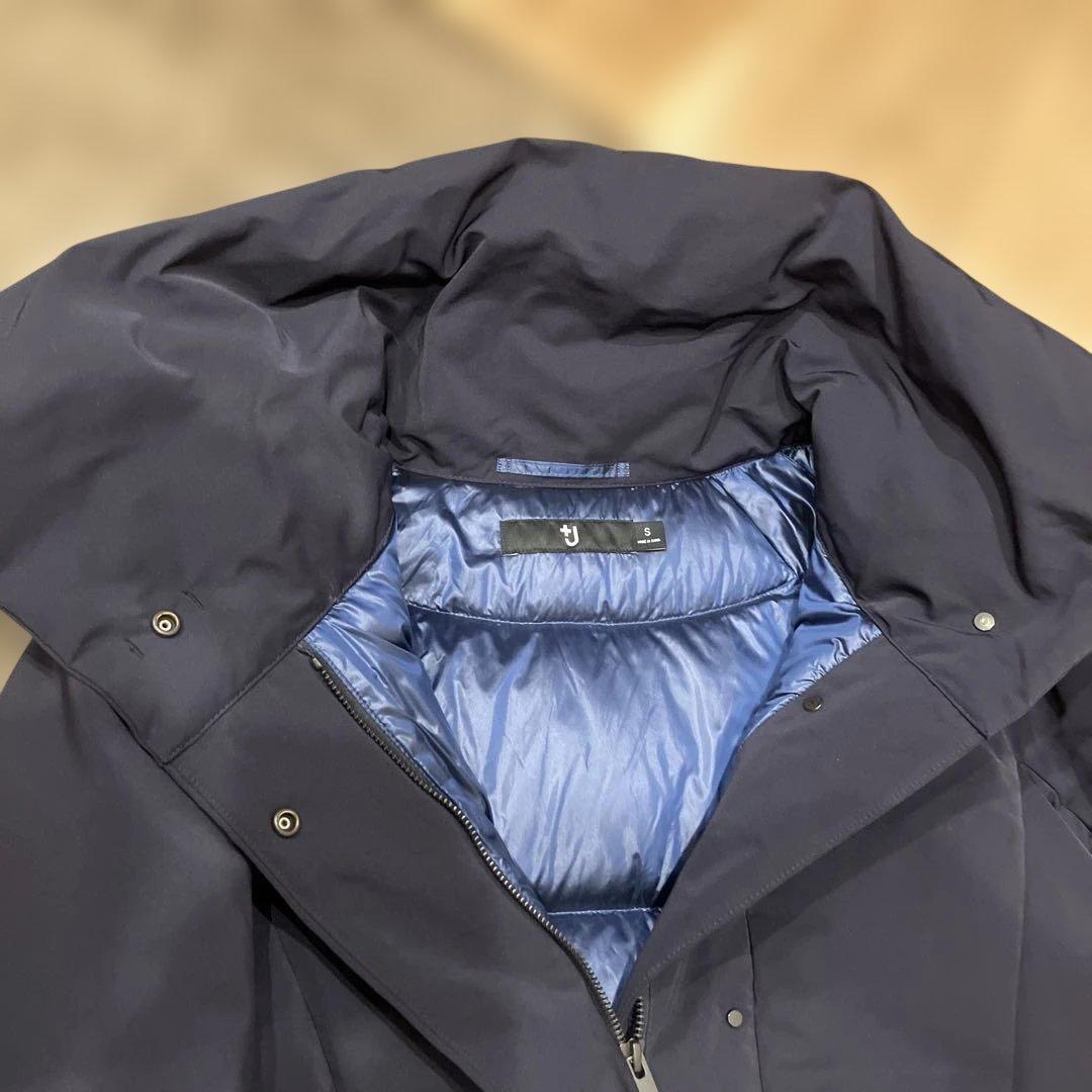 美品　ユニクロ UNIQLO +J ハイブリッドダウンジャケット ネイビーS