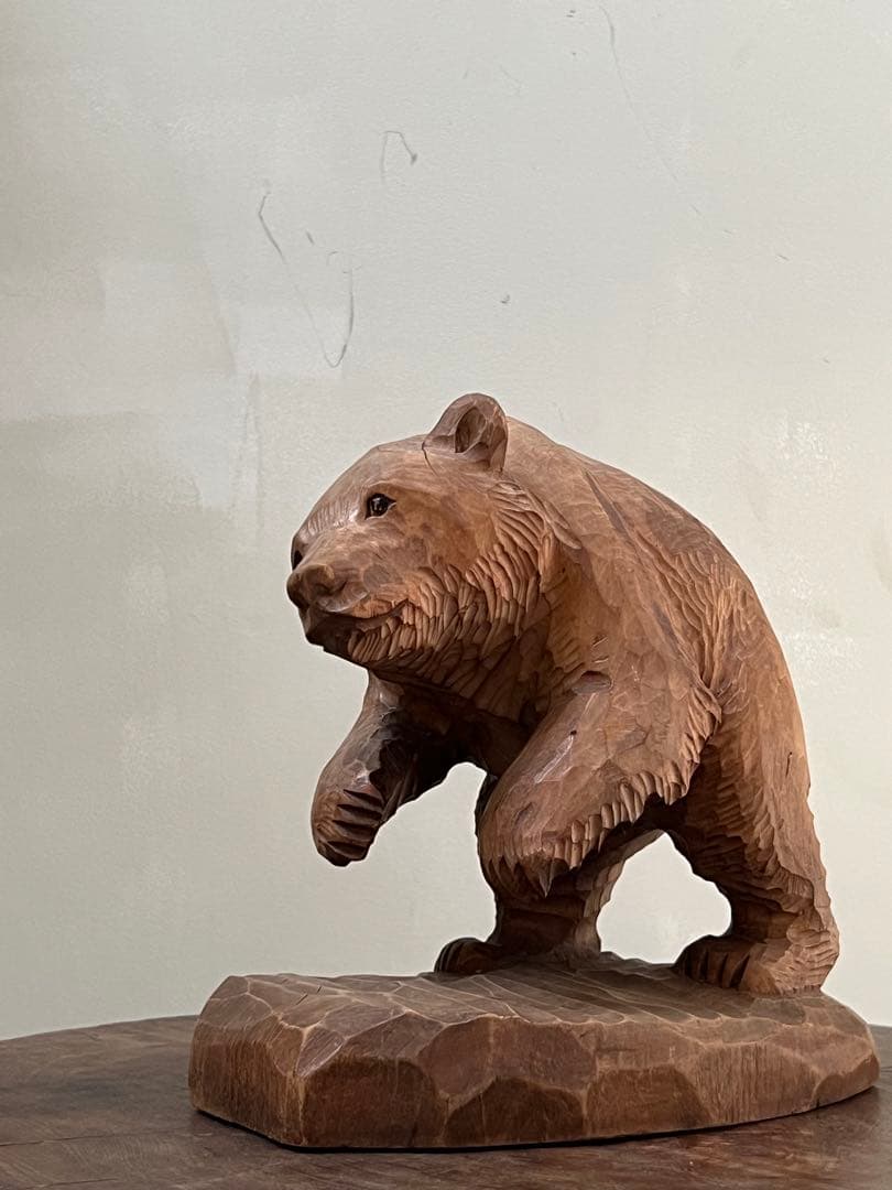 70'sアイヌ民藝　木彫り熊／ヴィンテージ木彫熊 郷土玩具 農民美術 北海道民芸