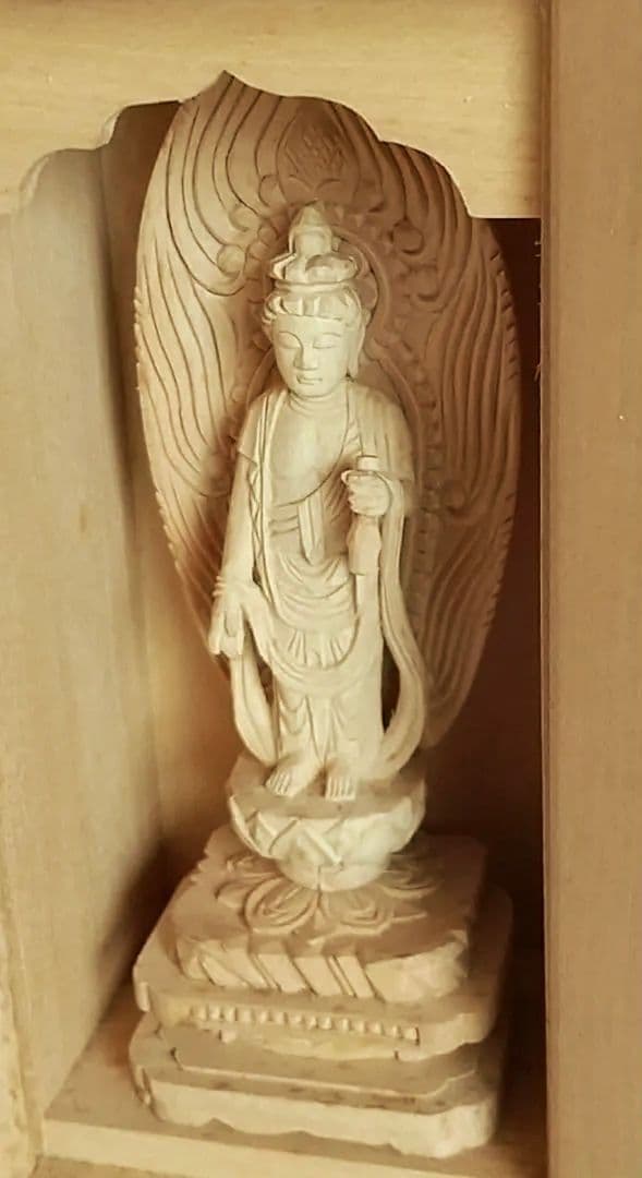 十一面観音菩薩像【極小】#405 厨子入り 木彫 仏像