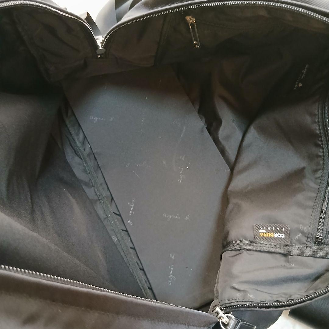 【美品】【agnes b.】2WAY ボストン　ショルダーバッグ　ブラック