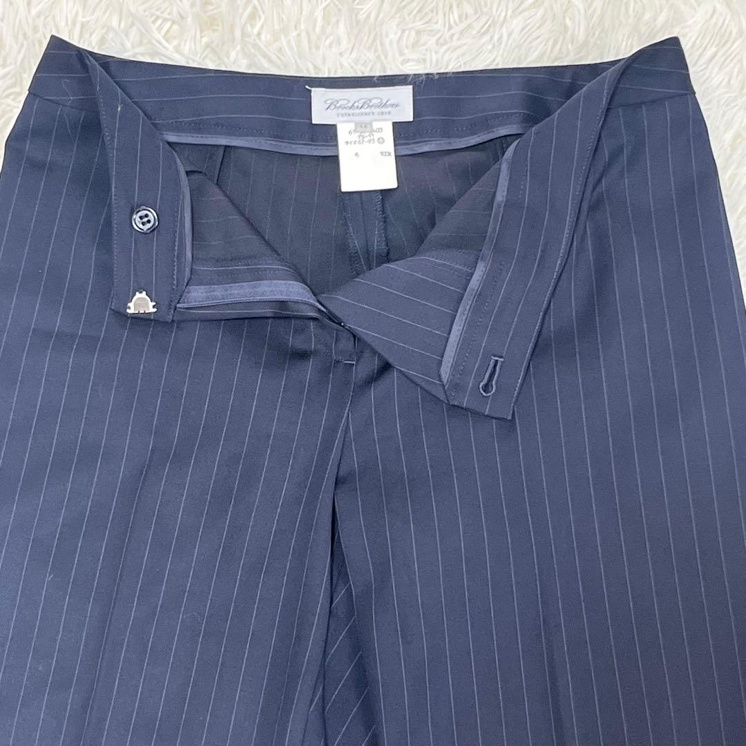 美品　ブルックスブラザーズ　パンツスーツ L 背抜き　ストライプ　1B ビジネス