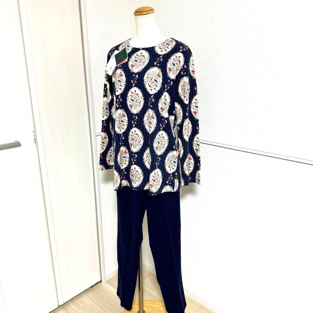 新品未使用タグ付　ワコールミントンハドンホール柄　暖か素材パジャマMサイズ