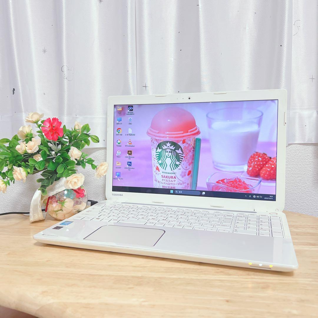 激安、高速SSD、win11、オフィス2021、イラストレーター、カメラあり