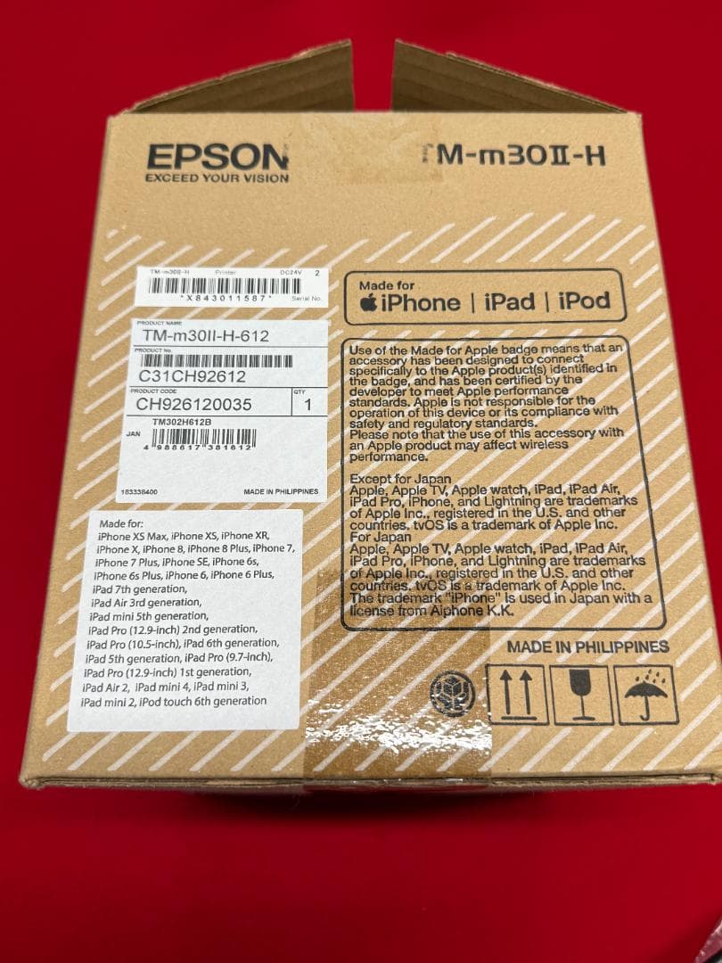 使用極少 EPSON TM-m30Ⅱ-H ブラック レシートプリンター ⑩