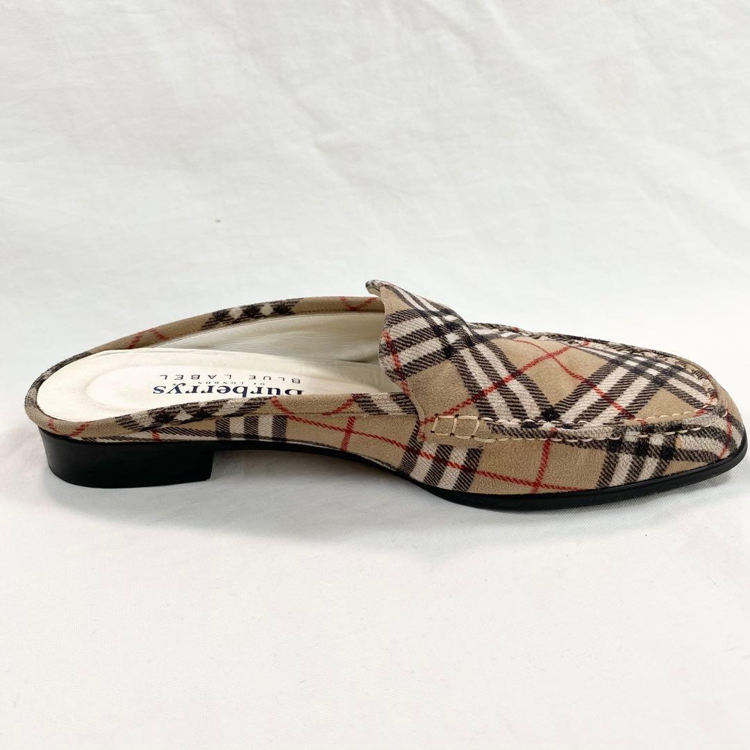BURBERRY BLUELABEL ノバチェック パンプス ミュール 23cm