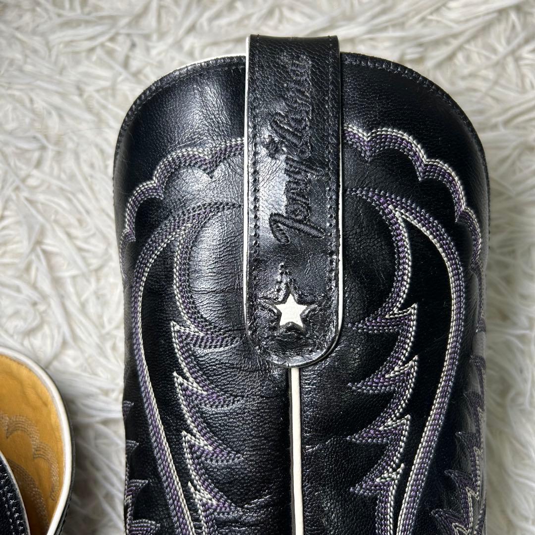 Tony Lama ブラック ウエスタンブーツ 1343-L USA製　24cm